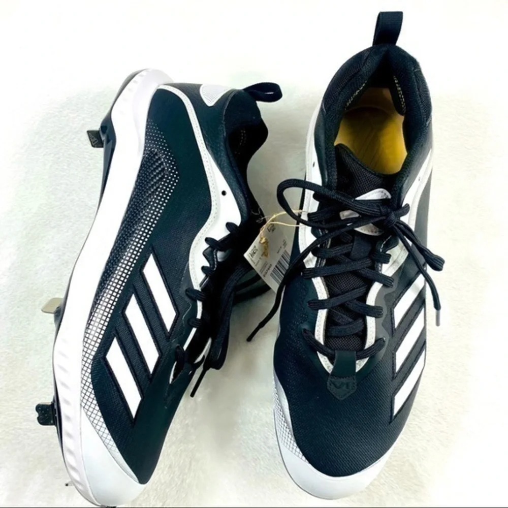 NEW Adidas Icon 6 Bounce TPU Baseball Cleats Men's Size 13.5 Black/White